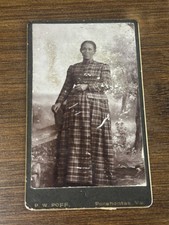 19th C. African American Woman in Plaid Dress CDV Portrait Photo VA Victorian picture