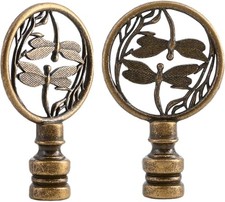2 Pack Brass Lamp Finial for Oriental Asian Lamp Shade, Antique Metal Decorative picture