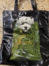 Harrods Westie Terrier Knightsbridge Black Tote Hand Bag picture