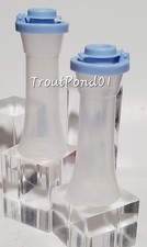 TUPPERWARE Salt and Pepper Shakers Mini Hourglass 4 In Personal Size Pastel Blue picture