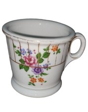 Antique Shaving Mug Porcelain White Floral Z Co Made in Bavaria - READ picture