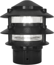 Greenfield PL3TPBLEDBL Made in the USA LED Weatherproof 3-Tier Pathlight with Po picture