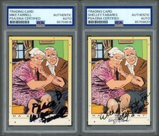 Mike Farrell Shelly Fabares SIGNED DC Stars #2 Ma & Pa Kent 1994 SkyBox PSA Auto picture