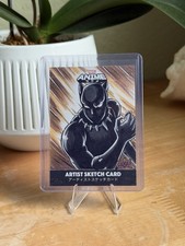 2020 Upper Deck Marvel Anime Black Panther Nikki Abrego Sketch Card 1/1 Auto picture