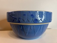Antique A. D. Ruckels Salt Glaze Stoneware Mixing Bowl-Picket Fence 9” Primitive picture