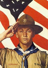 A Job To Do 22x30 Boy Scout Art Print by Norman Rockwell picture