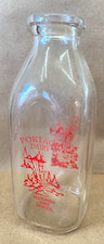 Vintage Square Quart Milk Bottle - Portage Dairy picture