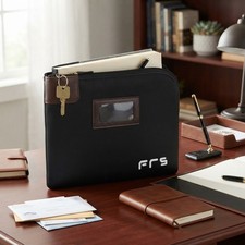 Waterproof Cash Bag with Lock and 2 Keys, 11 X 8.6 Inches, Canvas Documents Bag, picture