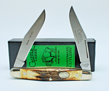 2009 Cripple Creek USA Sambar Stag D2 Muskrat Knife Queen Made SMKW SFO 1/ 200 picture