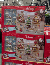 Disney Holiday Village 13 Piece Christmas Ornament Set with Lights and Sound picture