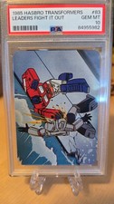 1985 Hasbro Transformers #83 Leaders Fight It Out PSA 10 MEGATRON OPTIMUS PRIME picture