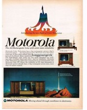 1966 Motorola Color TV Television Cabinet Console Vintage Ad  picture