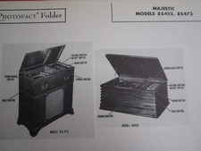 MAJESTIC 8S452 & 8S473 PHONOGRAPH - RADIO PHOTOFACT picture