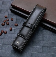 SALE New M.B Meisterstuck Leather Pen Case Black Single Holder Classic Luxury picture
