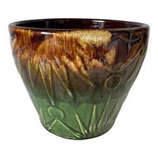 Vintage RRP Roseville Ohio Sunburst Sun & Moon Pottery Jardiniere Planter picture