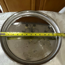 Farberware Silver Plate Round Serving Tray, 13