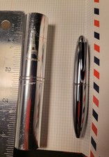 Vintage 1990s Paris France Souvenir Pen Silver Tone Engraved French Landmarks picture