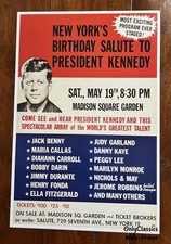 1962 John F Kennedy, Marilyn Monroe 12x18 Ad Poster Happy Birthday Mr. President picture