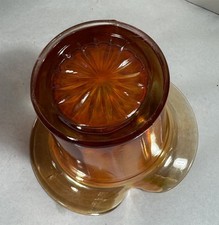 Antique Dugan Marigold Carnival Glass Top Hat Vase c1910 Art Glass picture