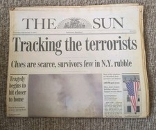 Baltimore Sun - September 13, 2001 - 9/11 Attacks - Complete Paper picture