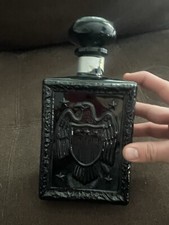 JW Dant Black Eagle Theme Whisky Decanter Vintage MCM Decor picture