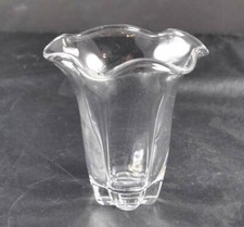 Vintage Duncan Miller Canterbury Vase Flower Heavy Clear Glass About 6