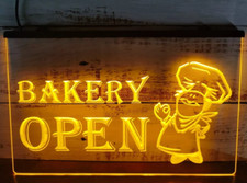 Bakery Sign, Bakery Open LED Neon Light Sign Bread Pastry Café Shop Wall Décor picture