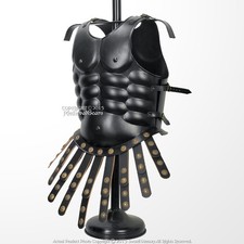 Medieval Roman Body Armor Breast Plate Muscle Cuirass 20G Steel w/ Leather Apron picture