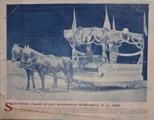 1905 Washington NEW JERSEY Fourth Of July WARREN TIDINGS Card 5.5