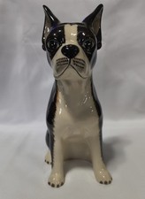 Hand-Painted Ceramic Boston Terrier Coin Bank picture