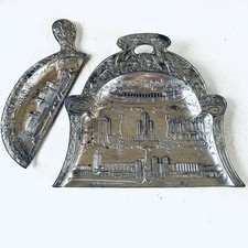 Vintage 1933 / 1934 Chicago Worlds Fair Crumb Pan & Scraper Set N. Shure & Co picture