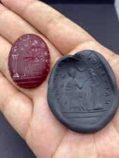 Rare Near Eastern Roman Greek Carnelian Intaglio Seal Stone Stamp Cabochan picture