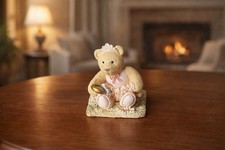 FIGI Snuggle Buddies “Bobby Bear – So Pretty in Pink” Hand Painted Figurine 1996 picture