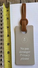 Hotel de Crillon Paris Leather Door Hanger Ne Pas Deranger Privacy Please picture