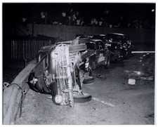 1950s Nascar Race Car Crash Photo (8