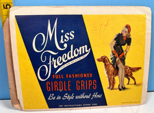1940's Miss Freedom Full Fashioned Girdle Grips Gil Elvgren Pinup Louis Dow Co. picture