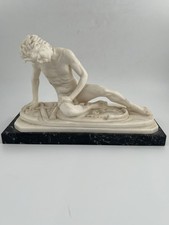 The Dying Gaul Marble Statue Museum Replica. Made In Italy. Vintage. picture