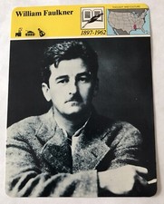 William Faulkner      Panarizon Story of America Collector Card picture