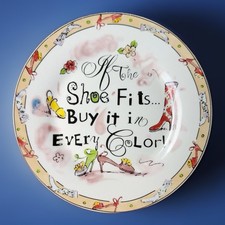 Vintage Home Essentials Shopping Attitudes Plate Set 2 Shoe Money Fashion picture