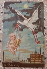 **RARE*** 1908 Vintage  Wurzburger Hofbrau German Beer Advertising Postcard picture