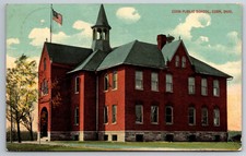 Edon, OH, Public School, Street View, Vintage Postcard picture