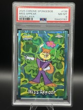 2025 Topps Chrome SpongeBob #138 Miss Appear Aqua /199 PSA 8 picture