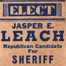 1940 Jasper E Leach Wood County Sheriff West Virginia Republican Party Vote picture