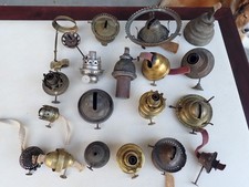 Antique Vintage Eighteen (18) Kerosene Lamp Burners, Large Mix of Types & Names picture
