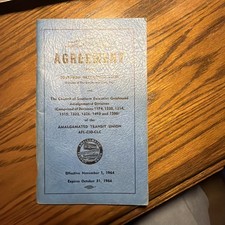 1964 Southern Greyhound line contract agreement. 1964-1966, 84 pages picture