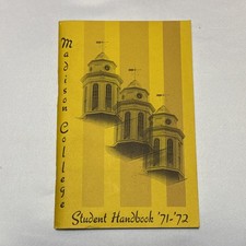 Vintage James Madison College student handbook 1971-1972 JMU Virginia School picture