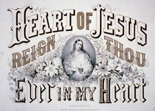 Photo:Heart of Jesus Reign Thou Ever in My Heart Religious  c1876 picture