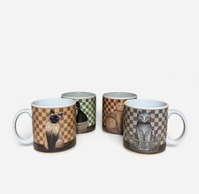 Set 4 Vintage D. C. Brown & Co. Country Kitties Mugs 2004 picture