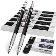 Nicpro 2mm Metal Mechanical Pencil Set with Case, 2PCS picture