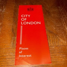 Vintage 1953 City of London Places Of Interest Pamphlet with Map VTG picture